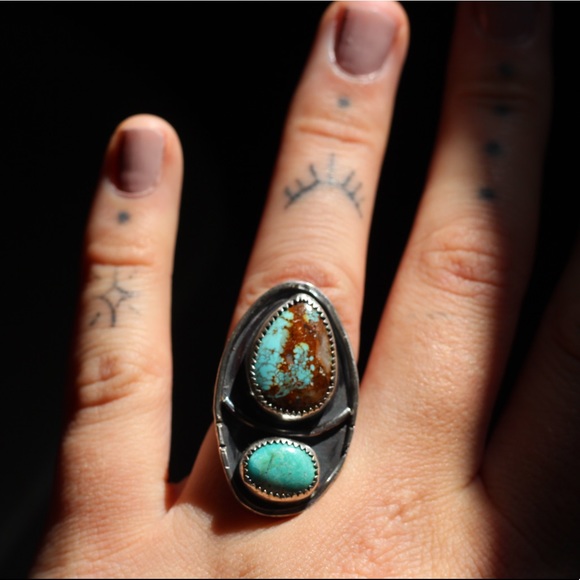 Handmade royston turquoise ring - Picture 6 of 6